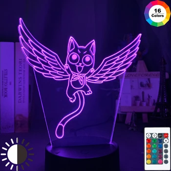 Otroci Noč Svetlobe Fairy Tail Letenje urha klicati Srečna Slika Lučka za Otroka Bedoom Dekoracijo Led Touch Senzor Barva Spreminja, Nočna