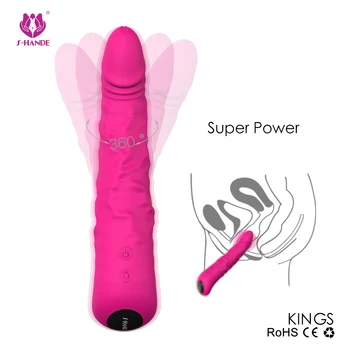 Dildo 360 Rotacijski Vibrator za G-Spot Stimulacija Penisa AV Dildos Ženske C Spot Masturbator Presredka Anus Spodbude Sex Igrače Za Odrasle