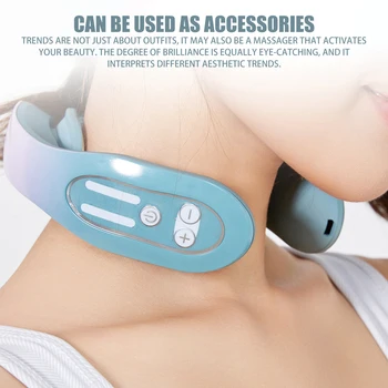 Električni Vratu Massager 15 Intenzivnost Zaznavanja Smart Masažo Hrbta 4 Utrip Načini USB Polnilne Materničnega vratu Fizioterapija Instrument