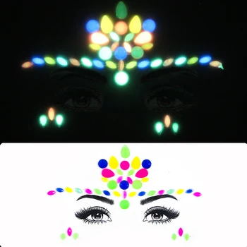 Obraz ličila okrasnih Fluorescentna noctilucent akril vaja 19 stilov zvezdnato nebo cvet obliko mačka oči bleščice diamond LT003