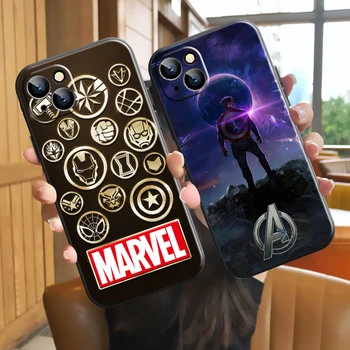 Marvel Avengers Iron Man Primeru Telefon Za Apple iPhone 13 12 11 Pro 12 13 Mini X XR XS Max SE 6 6s 7 8 Plus Nazaj Črna 0