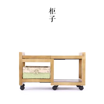 Mingei Japonski doma lesa omara s predali Predali omarice sodobno minimalistično spalnica lesene škripec Predali