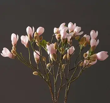 100% HI-Q in visoko simulacije Magnolija brsti dekorativni umetne svile cvet ponaredek magnolije sadje orhideje debelo 0