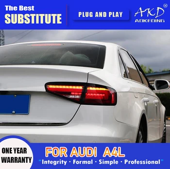 AKD Rep luči za Audi A4 B9 LED Rep Svetlobe 2013-2016 A4 Zadaj Meglo Zavore, Obrnite Signal Avtomobilski Pribor