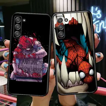 Marvel Spider-Man Telefon pokrov trupa Za SamSung Galaxy s6 s7 S8 S9 S10E S20 S21 S5 S30 Plus S20 fe 5G Lite Ultra Rob 0