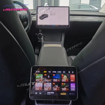 Android 11 Zrak Pogojno AC Plošča Za Vse Tesla Model 3 Model Y Virtualni Zadnji Vrsti Sedežev v Pilotski kabini Avto LCD Zaslon z merilnikom Hitrosti