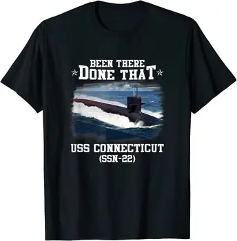 USS Connecticut SSN-22 Podmornica Veteranov Dan T Shirt. Novih 100% Bombaža, Kratek Rokav, O-Vratu T-shirt Mens Športna Oblačila Vrh