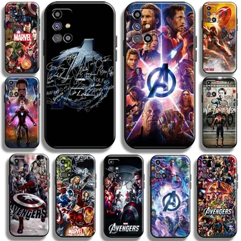 Marvel Avengers mobilni Telefon, Ohišje Za Samsung Galaxy M31 M31S Mehko Nazaj Coque Funda Tekoče Silicij Shockproof Lupini TPU Črno
