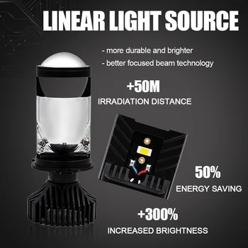 X9-T9 avto smerniki žarnice H4 je univerzalna led luči nabavi iz csp čip in Kondenzator Objektiv,lahko izhod 12v 6000K spot luči 0