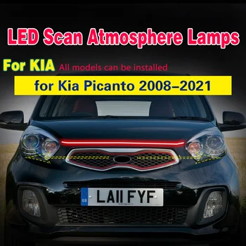 1PCS LED DRL Dnevnih Luči za Kia Picanto 2008-2021 LED Nepremočljiva Fleksibilen Sprednji meglenki Trak S Start Scan LED