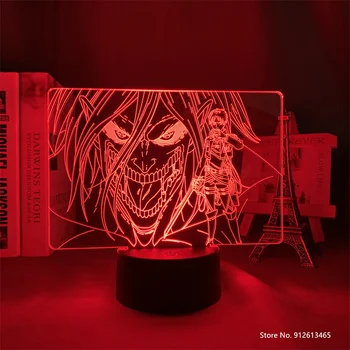 3D Napad na Titan Animacija Perifernih Darilo Doma Dekoracijo Otrok Desk Top LED Barva Spreminja, Lučka