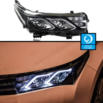 Avto Sprednji Žarometi Za Toyota Corolla 2014-2016 Glavo Svetilka Styling Dinamičen Zavoj Signal Objektiv Avtomobilski Pribor za Montažo 2PCS