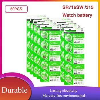 50PCS SR716SW 315 Ure, Kalkulatorji Daljinsko upravljanje Baterije SR67 SR716 1.55 V Baterije, ki na Japonskem 0