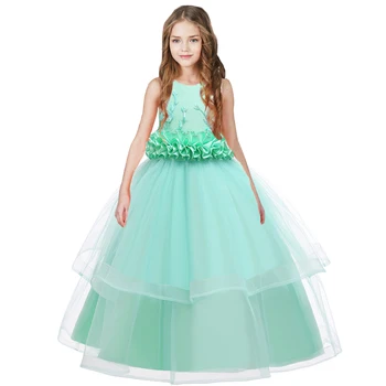 Božič Dolgo Elegantno Družico Dekle Obleko Otroci Obleke Za Dekleta Cvet Princesa Obleko Večer Poročno Obleko Otroke