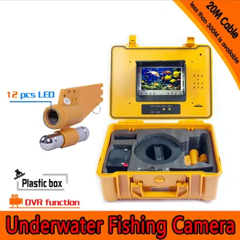 (1set)20M kabla, Podvodni Ribolov fotoaparat, DVR 7-Palčni barvni Zaslon 1080P 12 IR bela LED Noč različica Ribe Finder Potapljaški Kamere