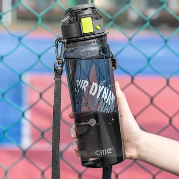 920ml Tritan Steklenica za Vodo BPA-Free,za enkratno uporabo Velike Steklenice z Vodo,Prenosni Širok Trak za Telovadnice Športne Potovanja Fitnes Dela 0