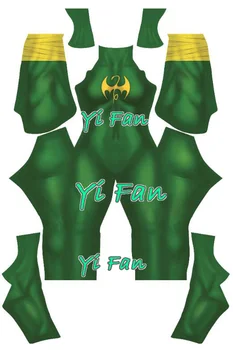 Zelena Rumena Superheroj Cosplay Kostum 3D Tiskanja Lycra Spandex Cosplay Halloween Kostumi za Ženske