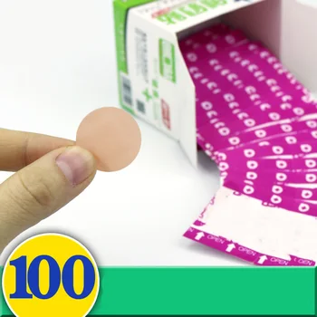 100 kozarcev/set Nepremočljiva Dihanje Band Aid Mini Krog Band Aid Lepljive Obveze komplet za Prvo pomoč Za Otroke s Premerom 22 mm