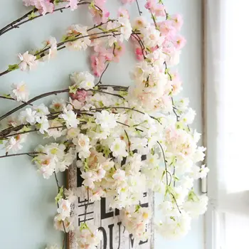 Visoka kakovost 53 Cm, Umetni Češnje cvetovi Cvetovi Svile cvetja za poročno dekoracijo doma 0