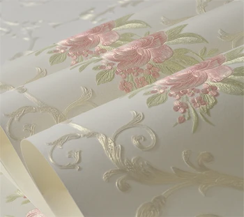 beibehang Visoke kakovosti ozadje, dnevna soba, spalnica celotno ozadje roll 3d roza rumeno steno papir doma dekor de papel parede 0