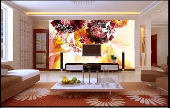 Po meri 3D freske,Starodavne Kitajske slog cvetje de papel parede,dnevni prostor kavč, TV steni spalnice stene papirja