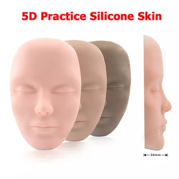 5D Obraza Tatoo Stalno Usposabljanje Silikona Kože Obrvi Črtalo za Oči Tatoo Praksi Kože Manekenka Obraz