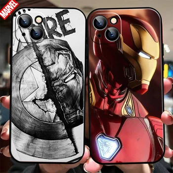 Marvel Avengers Iron Man Za Apple iPhone 13 12 11 Pro Mini Max X XR XS Max SE 6 6S 7 8 Plus Telefon Primeru TPU Coque Funda