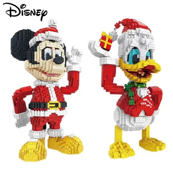Disney Mickey Mouse Donalded Raca Mini Gradnik Božič Anime Diamond Mikro Opeko Sestavljen Okraski, Igrače Za Otroke