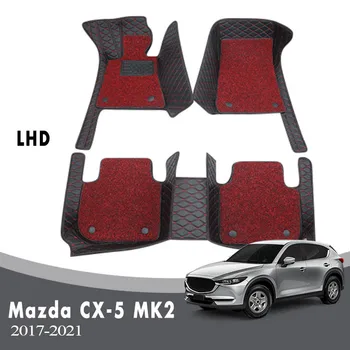 Avto predpražnike Za Mazda CX-5 cx5 MK2 2021 2022 2020 2019 2018 2017 Preproge Luksuzni Dvojno Plast Žične Zanke Notranja Oprema 0