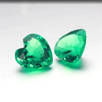 BK Naravnih Smaragdno Svoboden dragih kamnov 6.5*6,5 mm Srce Oblika Smaragdi Izgubijo Kamen Za Izdelavo Ogrlica, Zapestnica Nakit po Meri 1