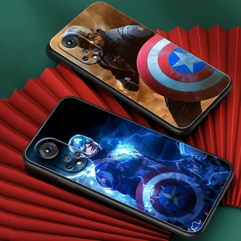 Marvel Captain America Za Čast 60 50 20 MP Pro X30 10X 10i 10 9X 9A 8X 8A Lite Silikonski Mehko TPU Črno Telefon Primeru Capa Pokrov 1