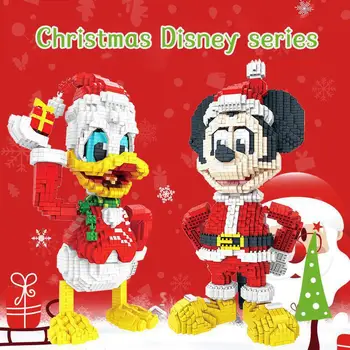 Disney Mickey Mouse Donalded Raca Mini Gradnik Božič Anime Diamond Mikro Opeko Sestavljen Okraski, Igrače Za Otroke 2