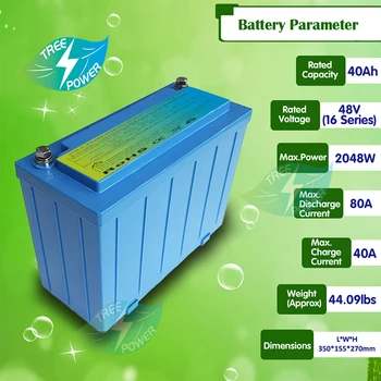 48V Litijeva Baterija 48V 40Ah lifepo4 Baterije za nujno medicinsko pralni sončne+ 5A polnilnik 3