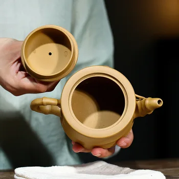 300 ml Velike zmogljivosti Yixing čaj pot vijolično gline filter Čajnik lepoto grelnik vode Surove rude Ročno Boutique Teaware darila Verodostojno 3