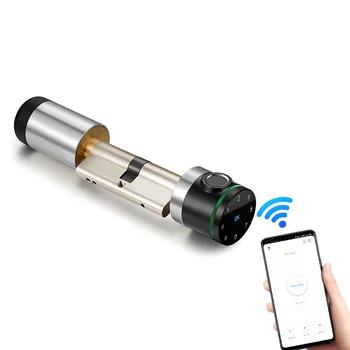 Lučka LED bralnika Prstnih Geslo Pametne Cilinder ključavnice Smart Prstnih Valj Digitalni Zaklepanje Vrat 3