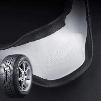 15inch Črnih Ogljikovih Vlaken Anti-Slip Usnje Avto Volan Kritje Za Renault Megane Avto Notranja Oprema 3