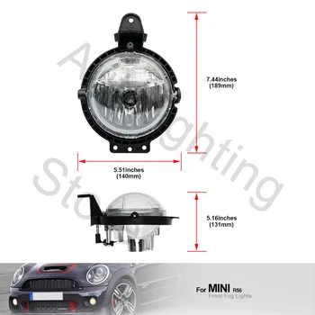 2PCS Vožnje Odbijača Direktno Zamenjajte sprednji LED Meglo Lučka W/podaljšana osvetlitev (bulb Za Mini Cooper Clubman R55 R56 Zamenljivih R57 Coupe R58 R59 4