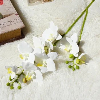 2 vilice 3d tiskanja Metulj Orhideja zeleno plastično Idilični državi ponaredek cvet tabela notranje zadeve poroka dekoracija 4