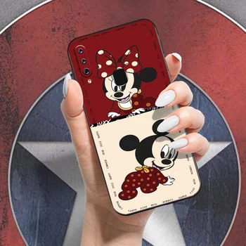 Disney Mickey Moda Grafiti Za Samsung Galaxy A60 Telefon Primeru Tekoči Silikon Black Shockproof Carcasa Primere, Mehko Funda 5